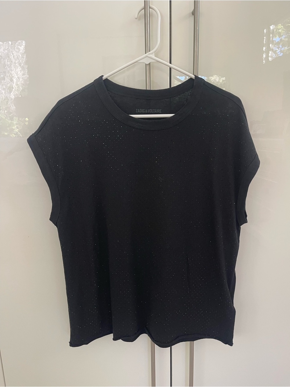 Zadig & Voltaire Black Tee with Subtle Sparkle